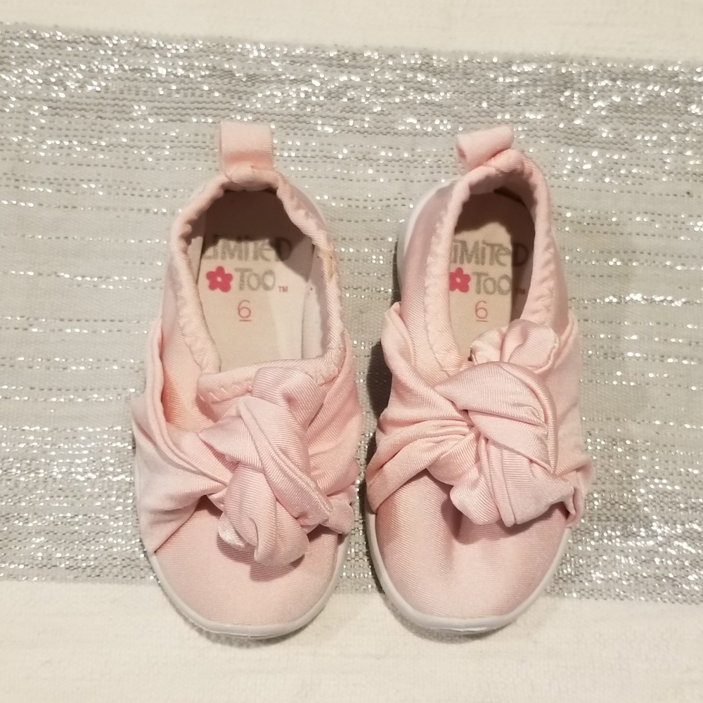 Limited too pink and white baby water shoes